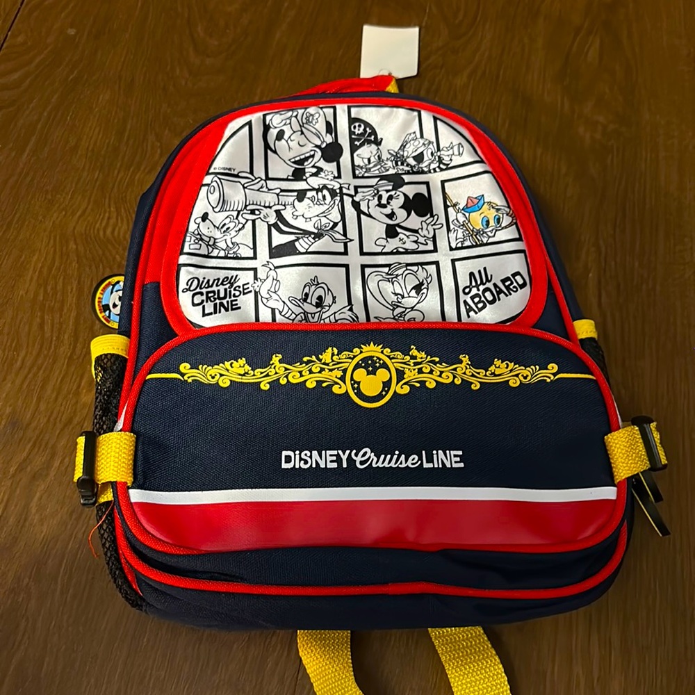 Disney cruise line bag pack, semi new. Good for kids 3-4 years or more.